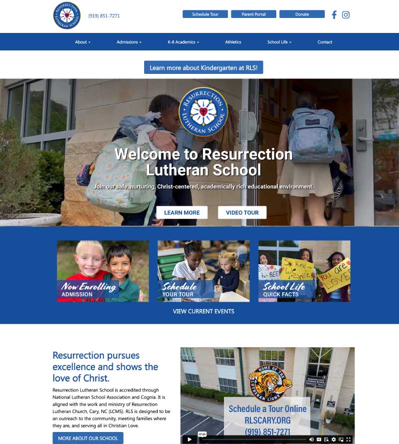 A School Marketer's Guide to Effective Marketing image Resurrection Lutheran School in Cary, NC